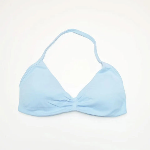 NCLAGEN Strappy Bra Gym Top for Women – High Support Seamless Halter Sports Bra with Pads