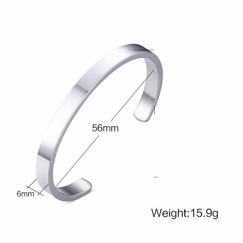 Stylish 3-10MM Cuff Bracelets for Men & Women - Gold, Silver, Black Stainless Steel Bangles