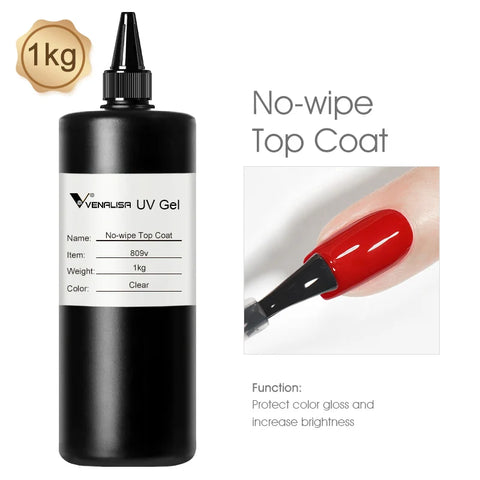 #809 Super Quality 1KG No Wipe Top Coat Primer Base Coat UV Gel