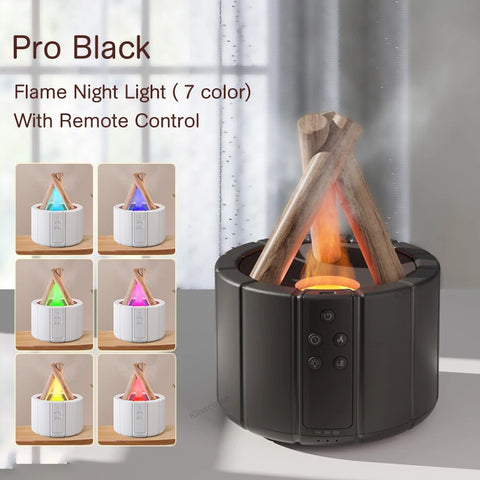 KINSCOTER 280ml Campfire Simulated Flame Aroma Diffuser - Enhance Your Space