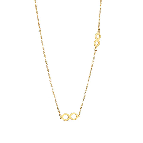 Skyrim Fashion Simple Infinite Shaped Choker Necklace for Women - Stainless Steel Lucky Number Eight Necklaces - Perfect 2025 Gift