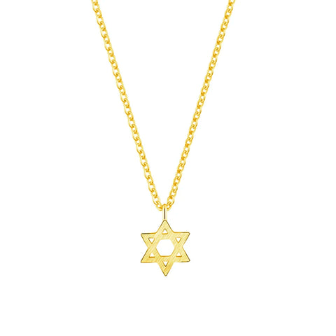 Pentagram Necklaces with Stainless Steel Chain - Star Of David Choker for Women