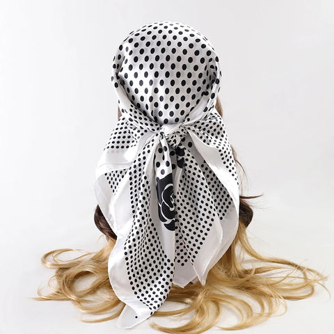 Elegant Satin Square Scarf for Women