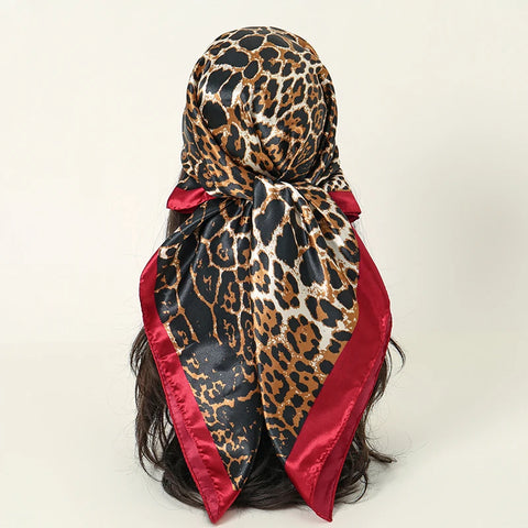 Elegant Satin Square Scarf for Women