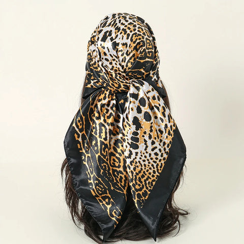 Elegant Satin Square Scarf for Women