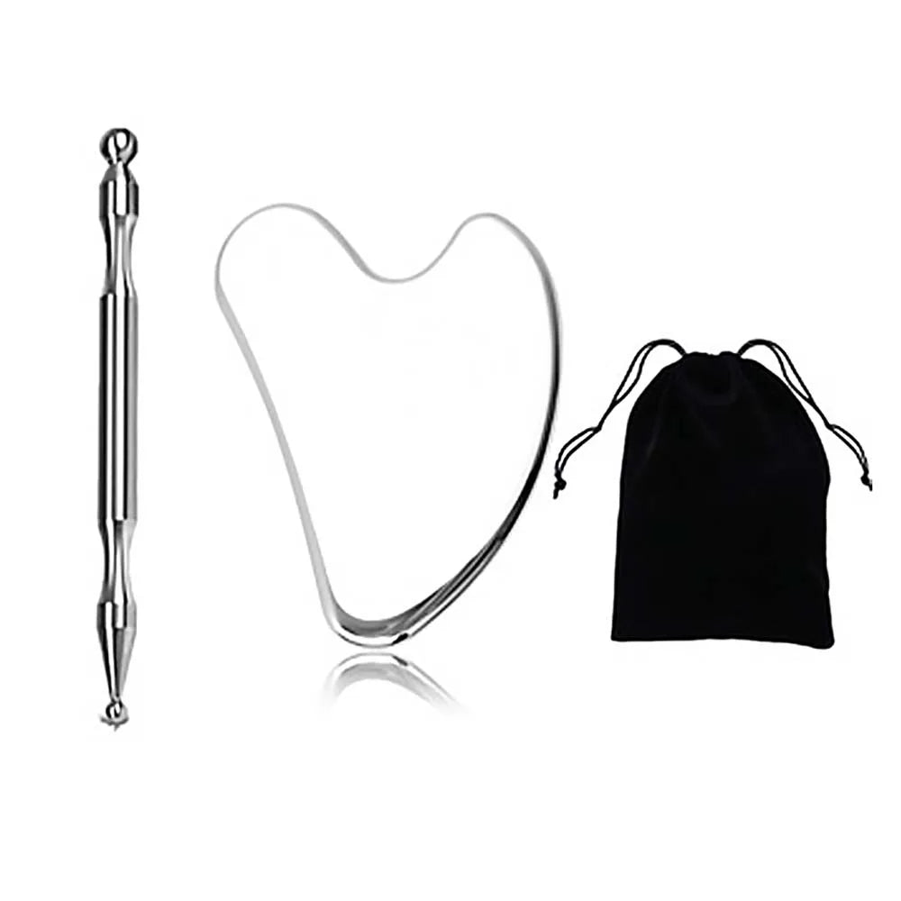 Stainless Steel Gua Sha Board for Face and Body Massage - Facial Scraping Plate and Spa Scraper