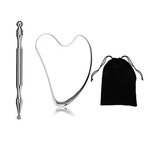 Stainless Steel Gua Sha Board for Face and Body Massage - Facial Scraping Plate and Spa Scraper