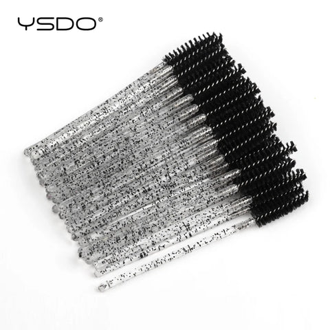 Crystal Eyelash Brushes with Diamond Handle