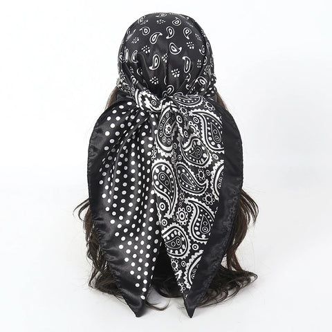 Elegant Satin Square Scarf for Women