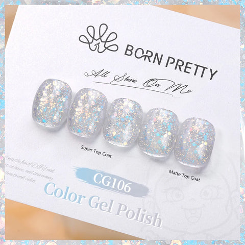 BORN PRETTY 10ml Jelly Nude Glitter Nail Gel Polish