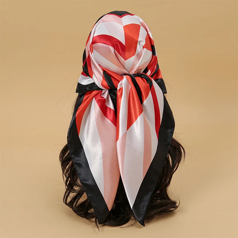 Elegant Satin Square Scarf for Women