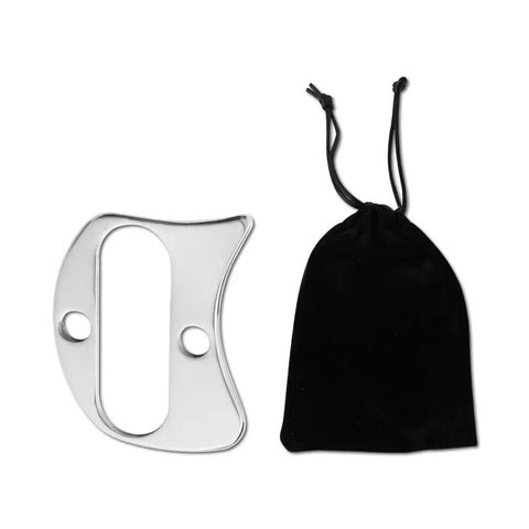 Stainless Steel Gua Sha Board for Face and Body Massage - Facial Scraping Plate and Spa Scraper