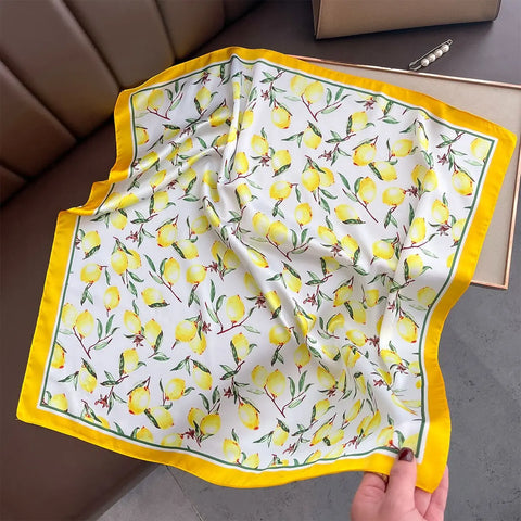 2025 Silk Shawl Cat Print Headscarf
