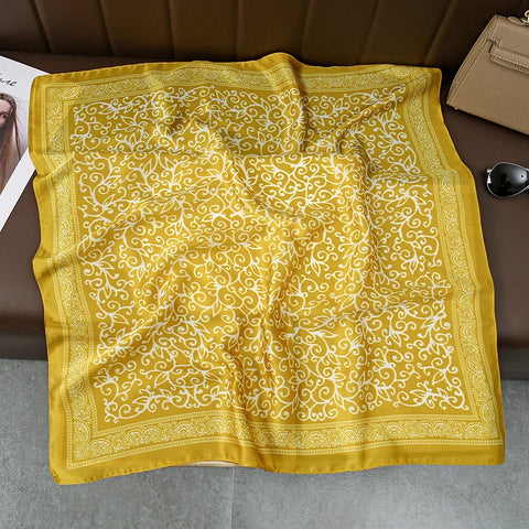 2025 Silk Shawl Cat Print Headscarf