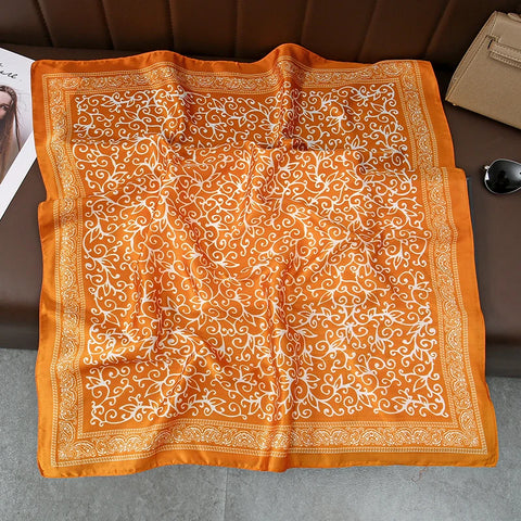 2025 Silk Shawl Cat Print Headscarf
