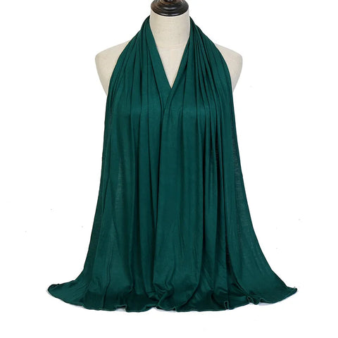 Soft Modal Cotton Jersey Hijab Scarf - Long Muslim Scarf for Women