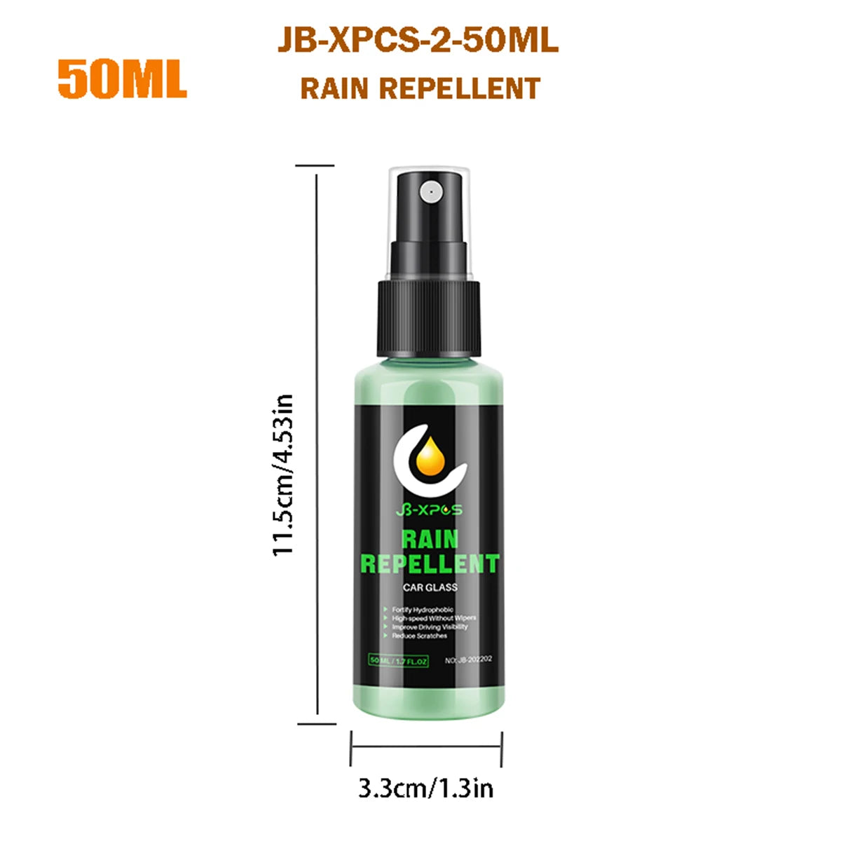 Water Repellent Spray - Anti Rain Coating for Car Glass