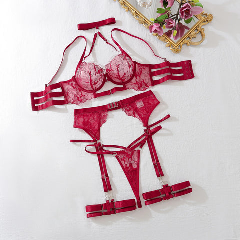 Sexy Lingerie Set 2024 - Halter Bra Push Up Erotic Costume