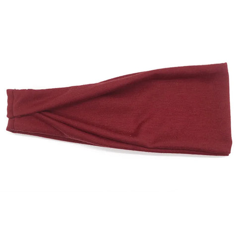 Women Cotton Head Band Fashion Hair Bands - Solid Turban Twist Knitted Headwrap Accessories