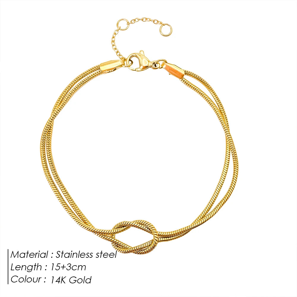 eManco Fashion High Quality Stainless Steel Gold Plated Couple Bracelets