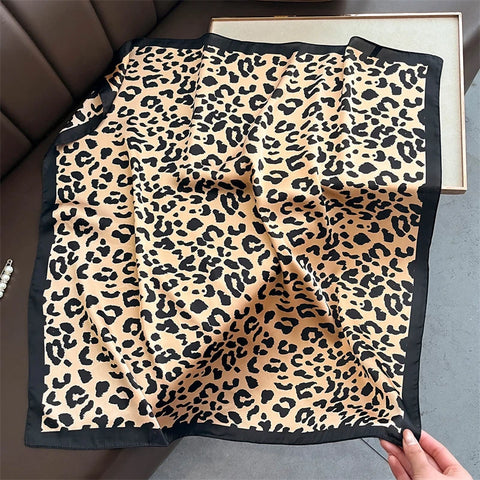 2025 Silk Shawl Cat Print Headscarf