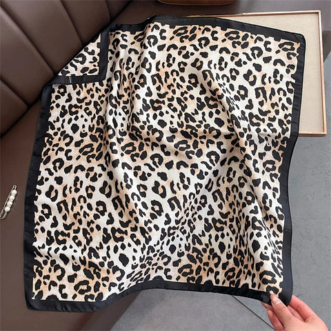2025 Silk Shawl Cat Print Headscarf