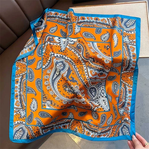 2025 Silk Shawl Cat Print Headscarf