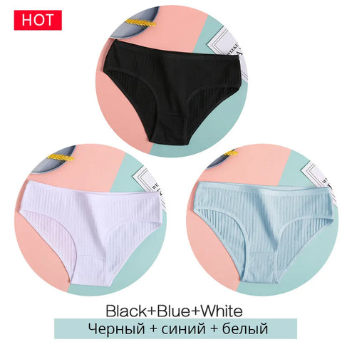 FINETOO 3-delige katoenen pantyset voor dames