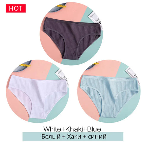 FINETOO 3-delige katoenen pantyset voor dames