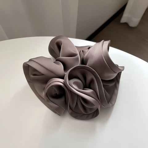 Korean Big Hair Tie Ribbon Scrunchies - Elegant Satin Elastic Hair Accessories for Women