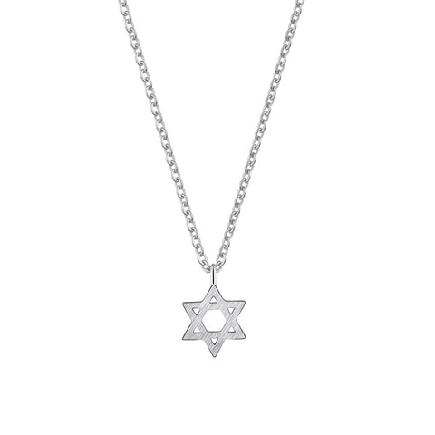 Pentagram Necklaces with Stainless Steel Chain - Star Of David Choker for Women