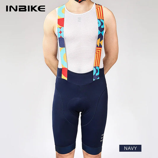 INBIKE Men's MTB Cycling Bib Shorts - Professional Bicycle Shorts for Road & Mountain Biking