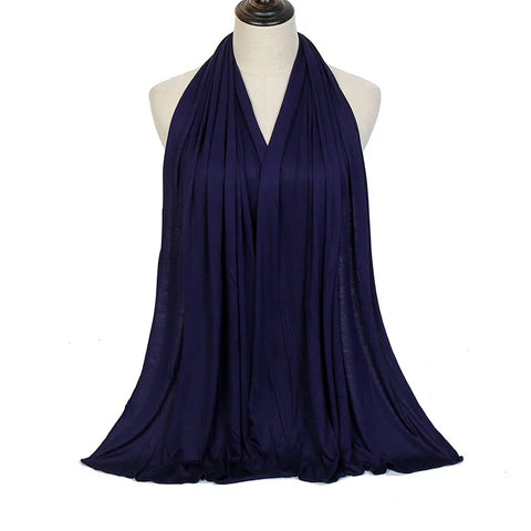 Soft Modal Cotton Jersey Hijab Scarf - Long Muslim Scarf for Women