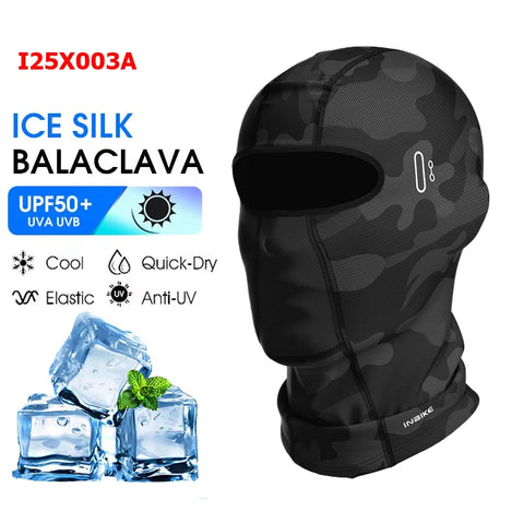 INBIKE Zomerfiets-koelmasker - UV-blokkerend racefietsmasker met Ice Silk-technologie