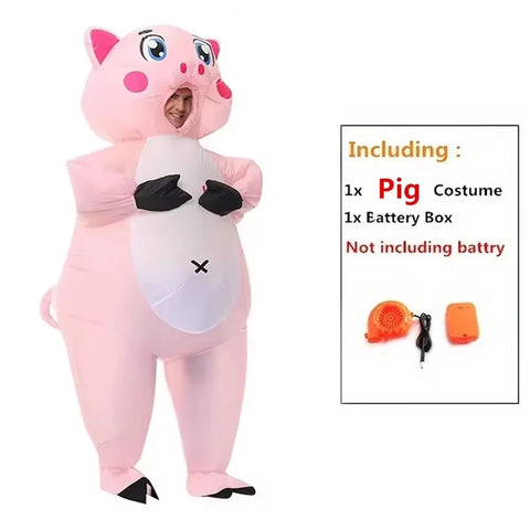 Adult Pink Pig Inflatable Costume for Parties