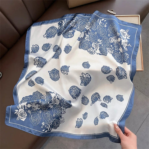 2025 Silk Shawl Cat Print Headscarf