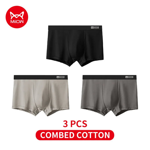 MiiOW 3-delige boxershorts voor heren van biologisch katoen 