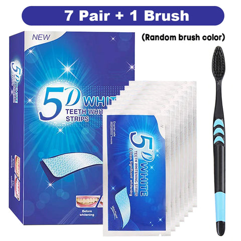 5D Teeth Whitening Strips - Effective Home Use Whitening Kit