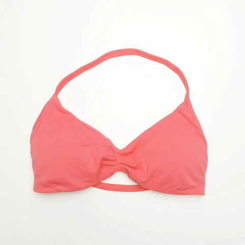 NCLAGEN Strappy Bra Gym Top for Women – High Support Seamless Halter Sports Bra with Pads