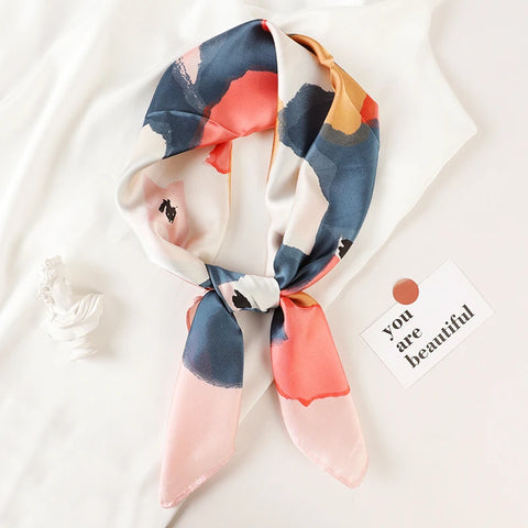 Luxury Silk Plaid Scarf for Women