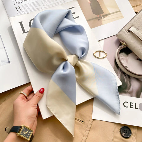 Luxury Animal Silk Satin Head Scarf for Women