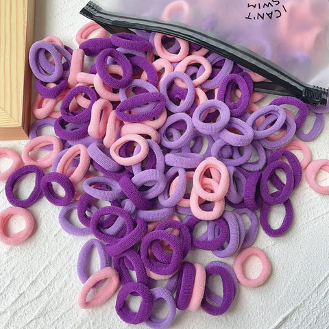 LOVEKIKI 50 stuks elastische haarbanden - kleurrijke kinderhaaraccessoires voor leuke stijlen 
