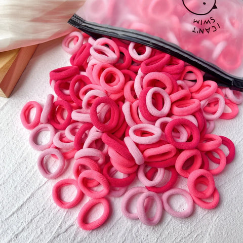 LOVEKIKI 50 stuks elastische haarbanden - kleurrijke kinderhaaraccessoires voor leuke stijlen 