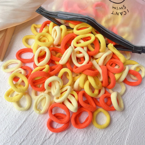 LOVEKIKI 50 stuks elastische haarbanden - kleurrijke kinderhaaraccessoires voor leuke stijlen 