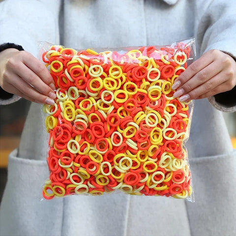 50Pcs Colorful Nylon Elastic Hair Ties for Girls - Fashion Ponytail Holders
