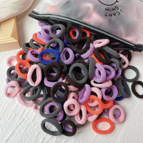 LOVEKIKI 50 stuks elastische haarbanden - kleurrijke kinderhaaraccessoires voor leuke stijlen 