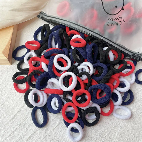 LOVEKIKI 50 stuks elastische haarbanden - kleurrijke kinderhaaraccessoires voor leuke stijlen 