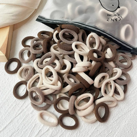 LOVEKIKI 50 stuks elastische haarbanden - kleurrijke kinderhaaraccessoires voor leuke stijlen 