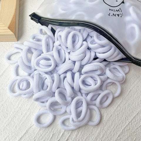 LOVEKIKI 50 stuks elastische haarbanden - kleurrijke kinderhaaraccessoires voor leuke stijlen 