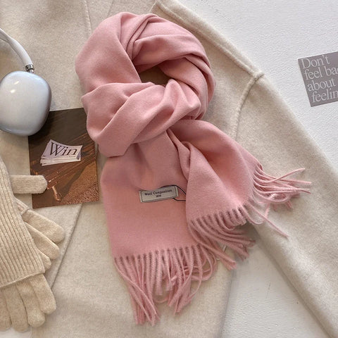 Luxury Winter Wool Cashmere Scarf for Women